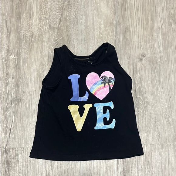 Kids Black Love Graphic Tank Top - Picture 1 of 1
